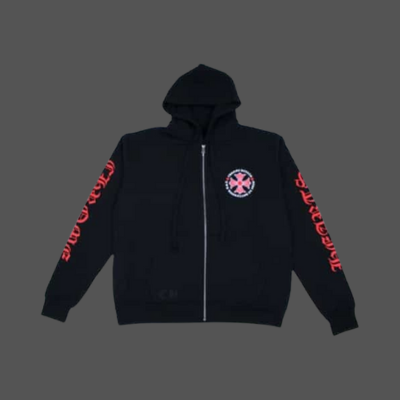 Chrome Hearts Made In Hollywood Cross Zip Up Hoodie