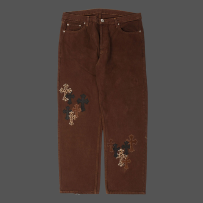 Chrome Hearts NYFW Leopard Levi’s Cross Patch Jeans