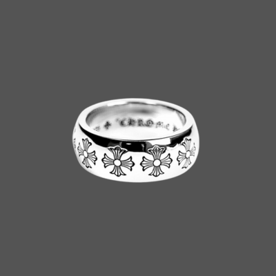 Chrome Hearts Etched Plus Band Ring