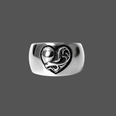 Chrome Hearts Heart Band Ring