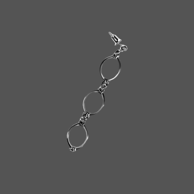 Chrome Hearts Triple Drop Hoop Earrings